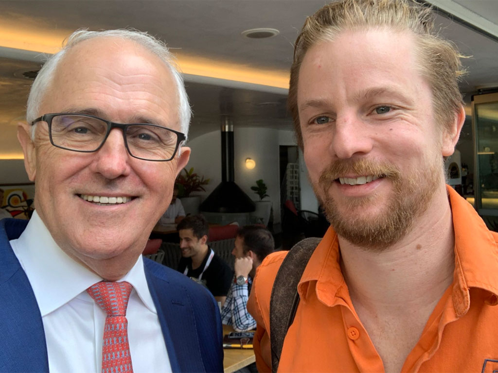 Chris with 5B investor Malcolm Turnball